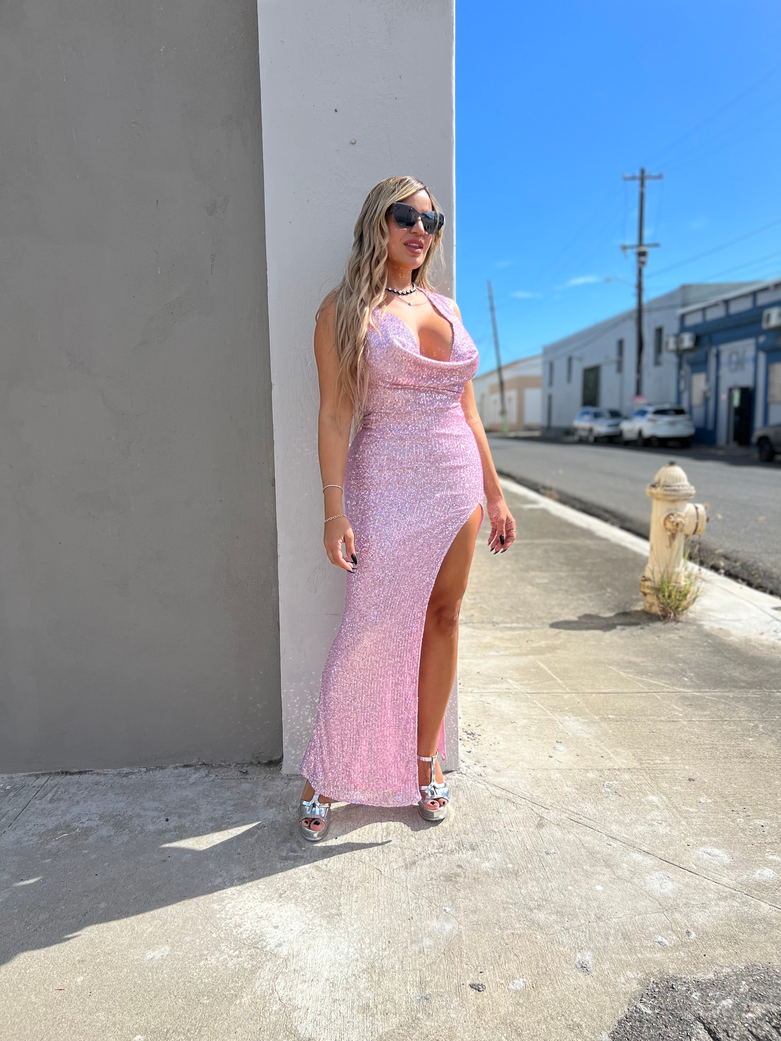 Pink Sequin Dress