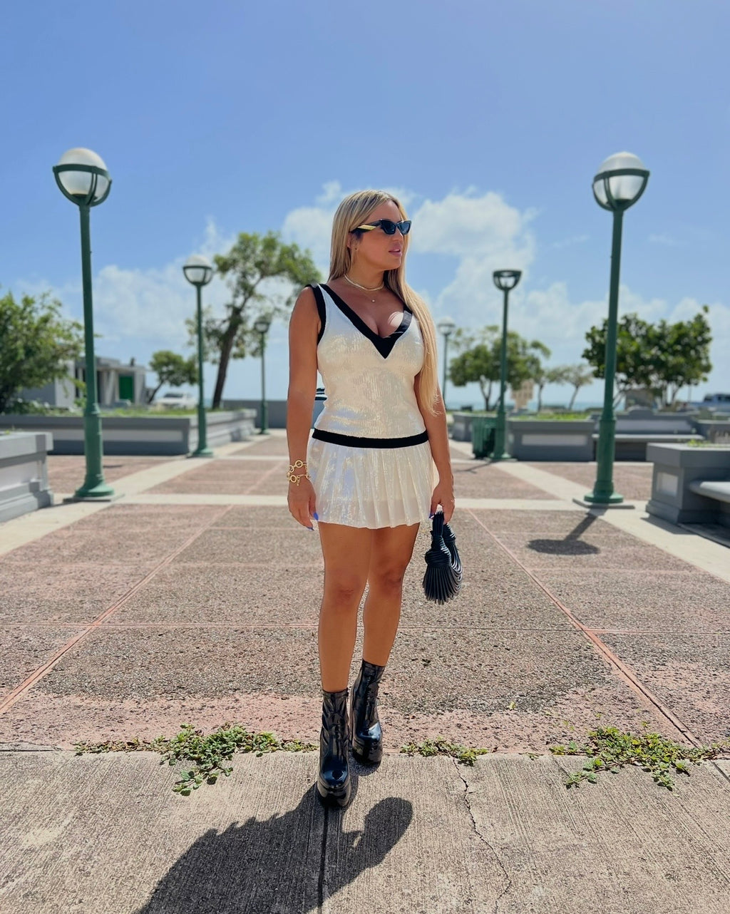 Tuxedo Sequin Dress