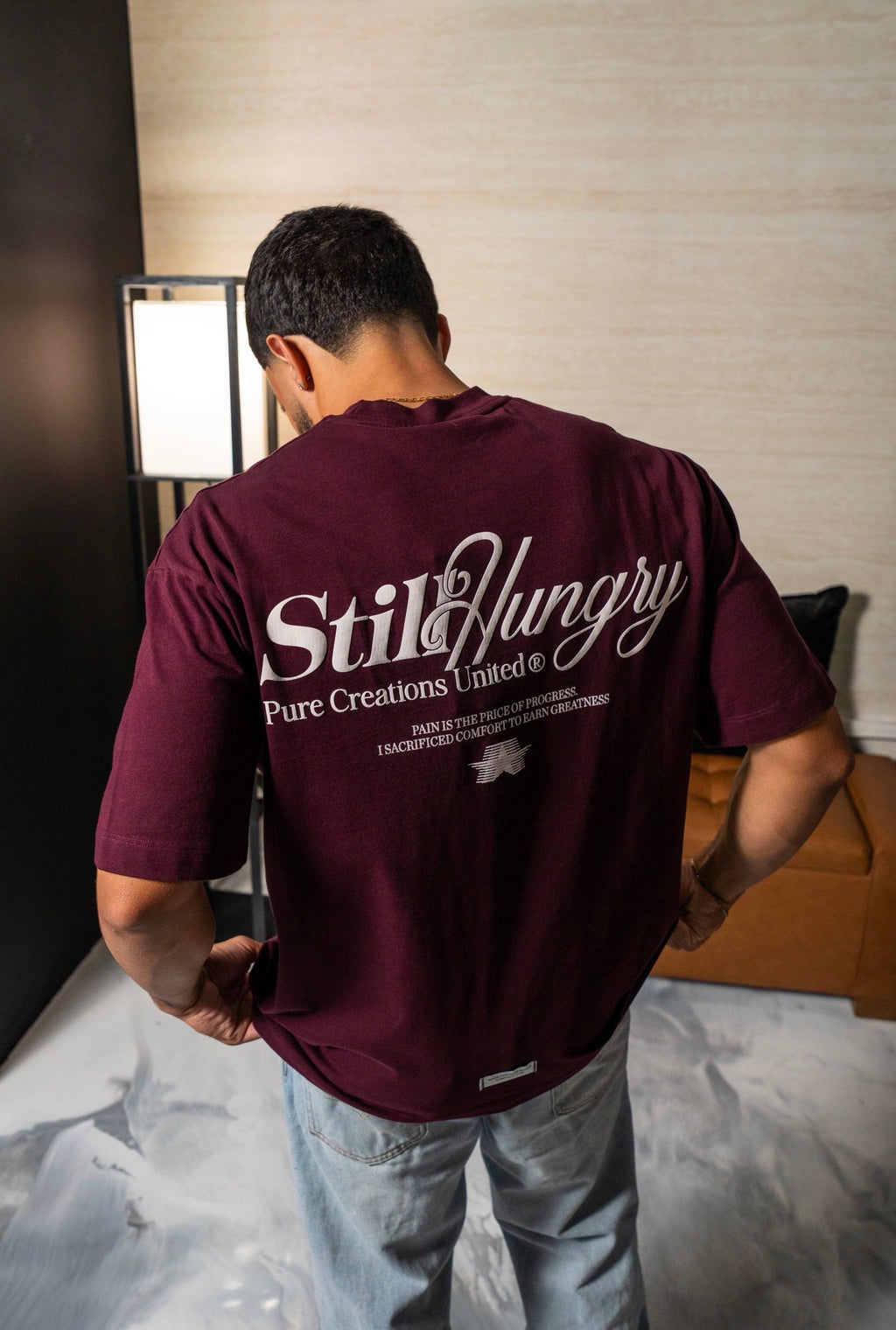 PURE Still Hungry Burgundy Tshirt