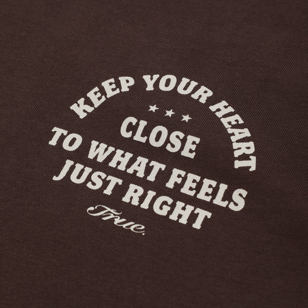 TRUE Heart Boxy Tee - Brown