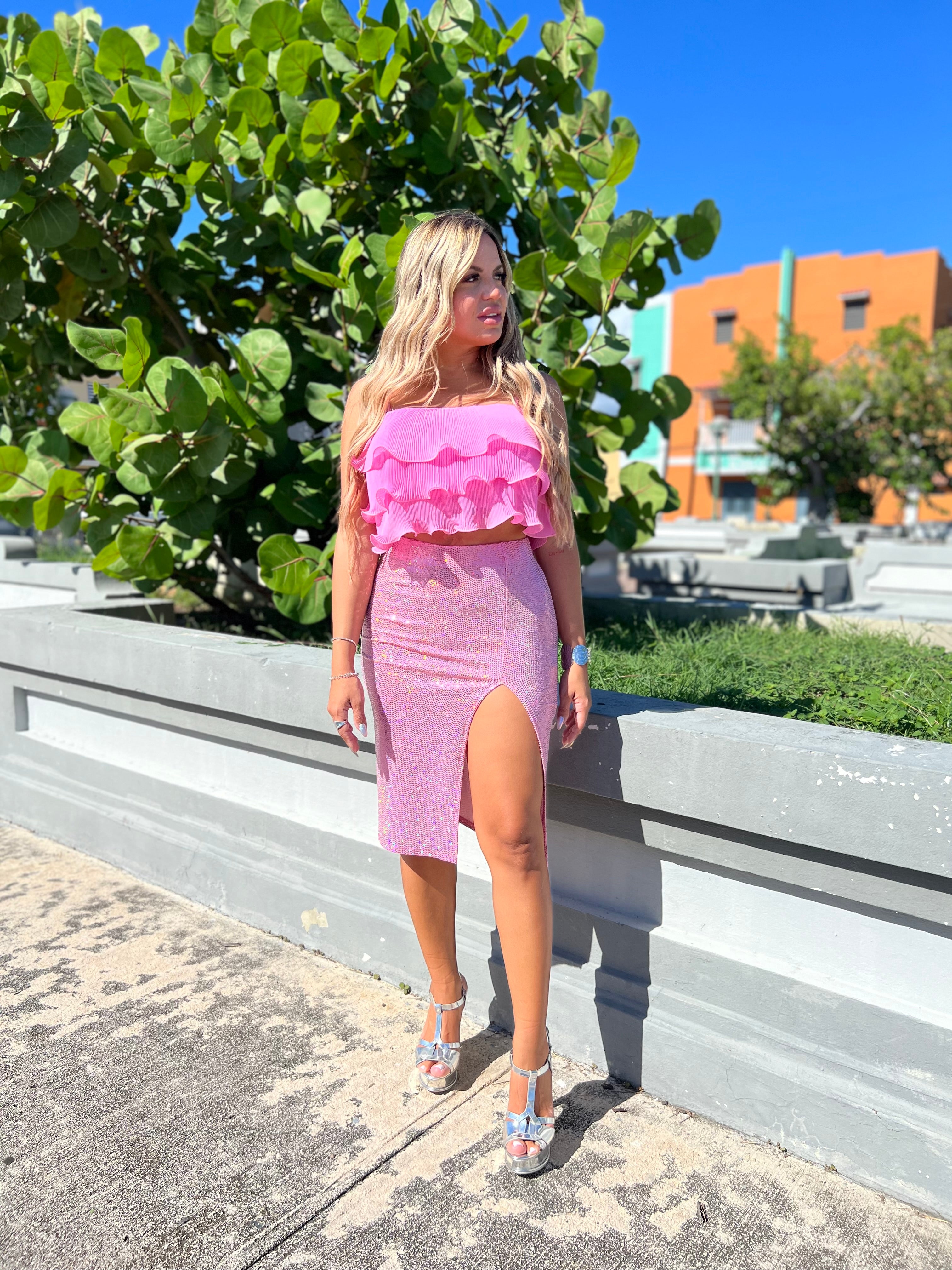 Sparkly Pink Skirt