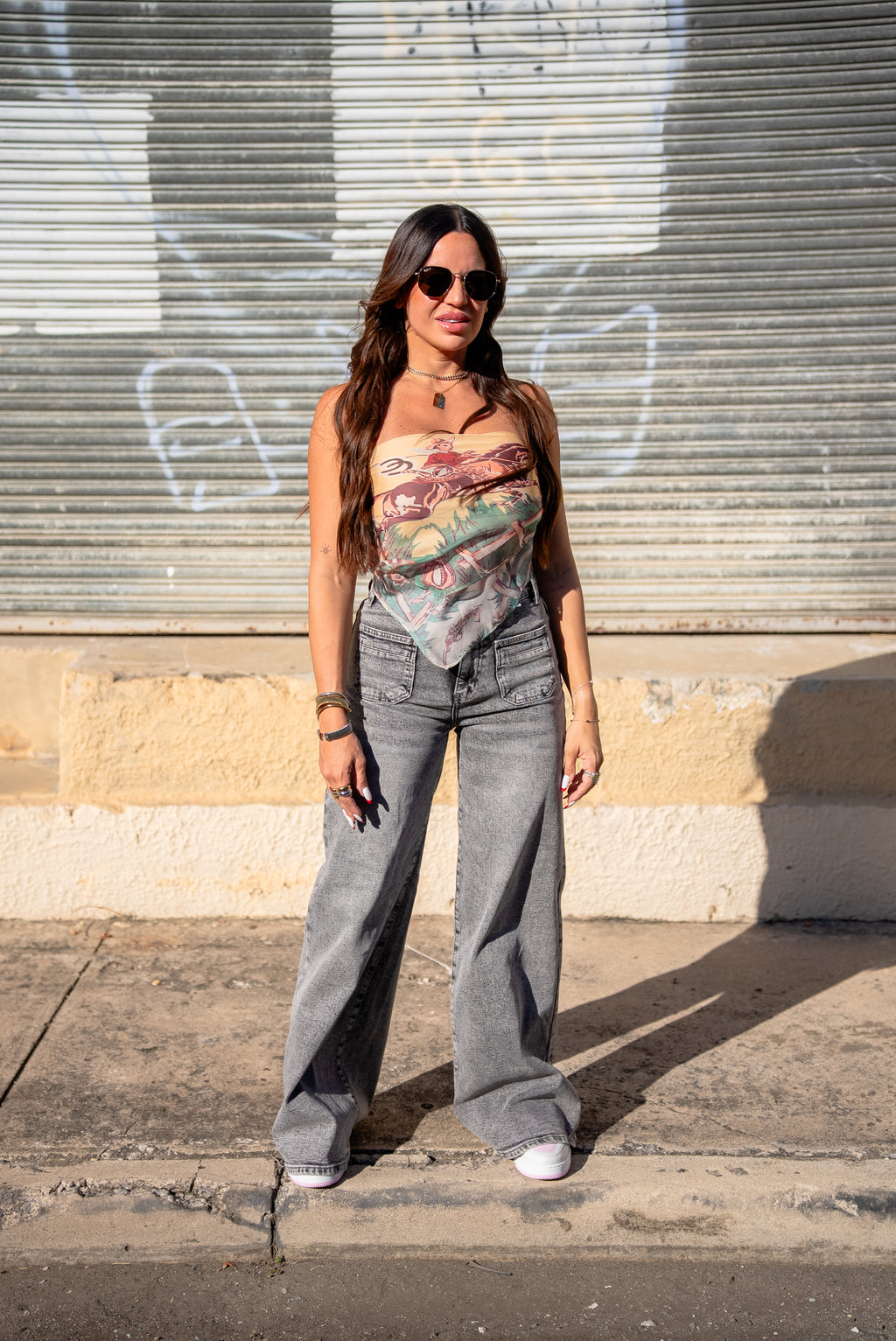 Yellow Western V Top