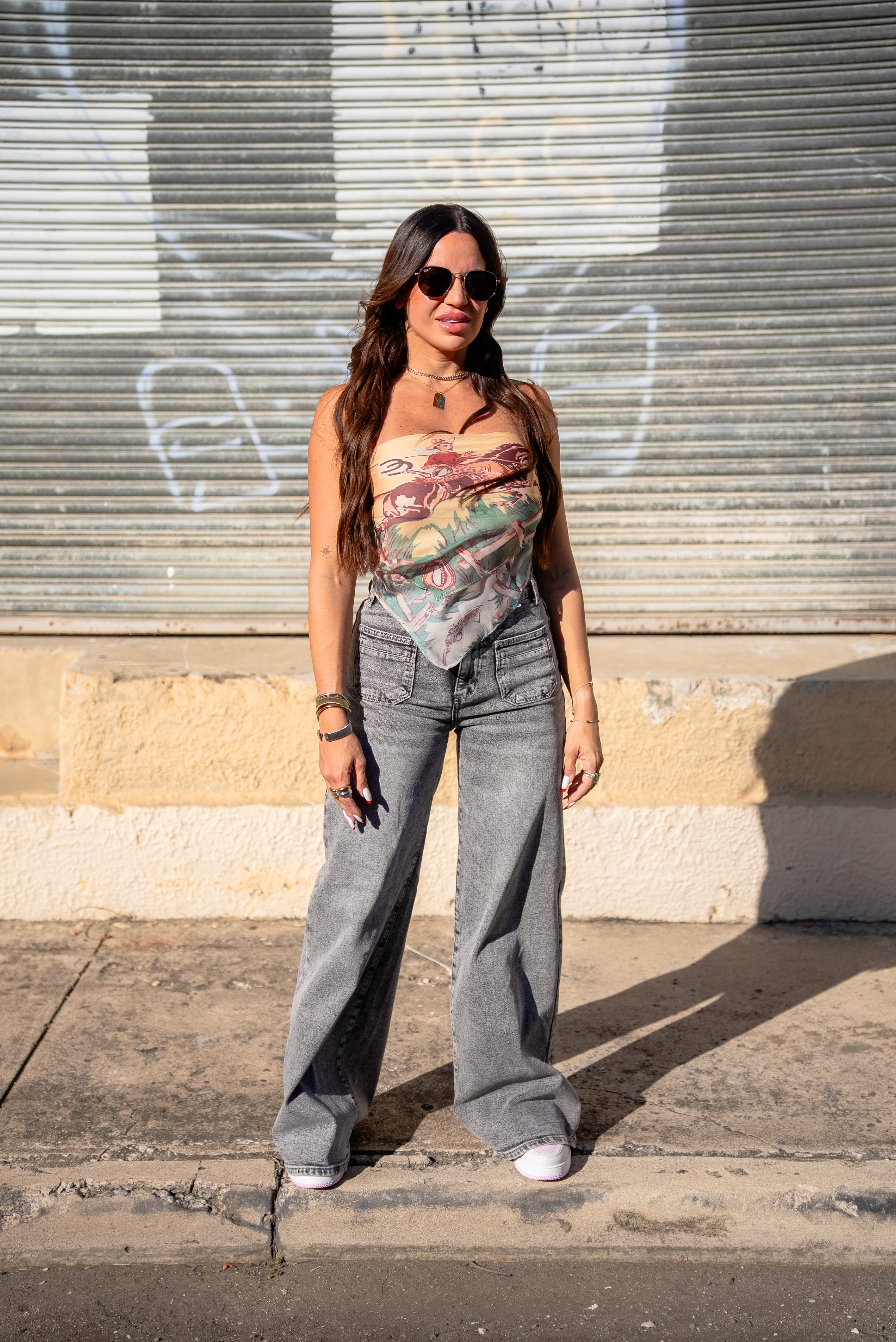 Yellow Western V Top