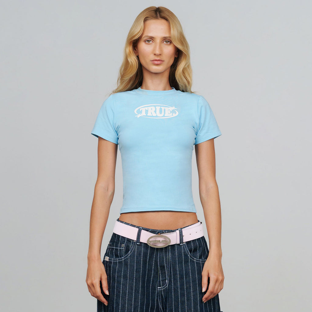 TRUE Pastel Fitted Tee - Baby Blue
