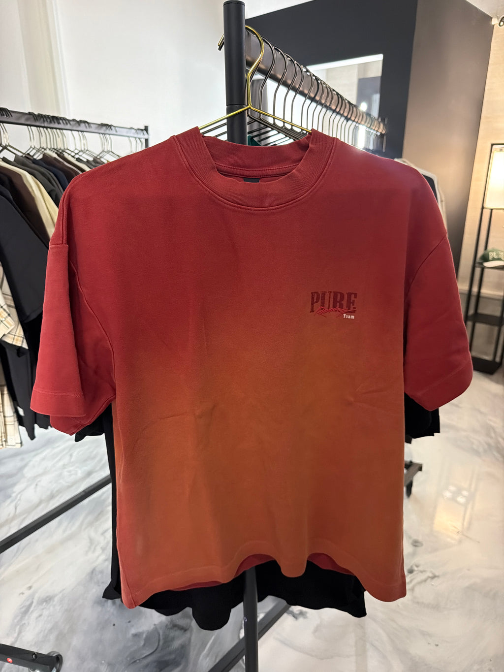 PURE Overdrive Washed Burgundy Tshirt