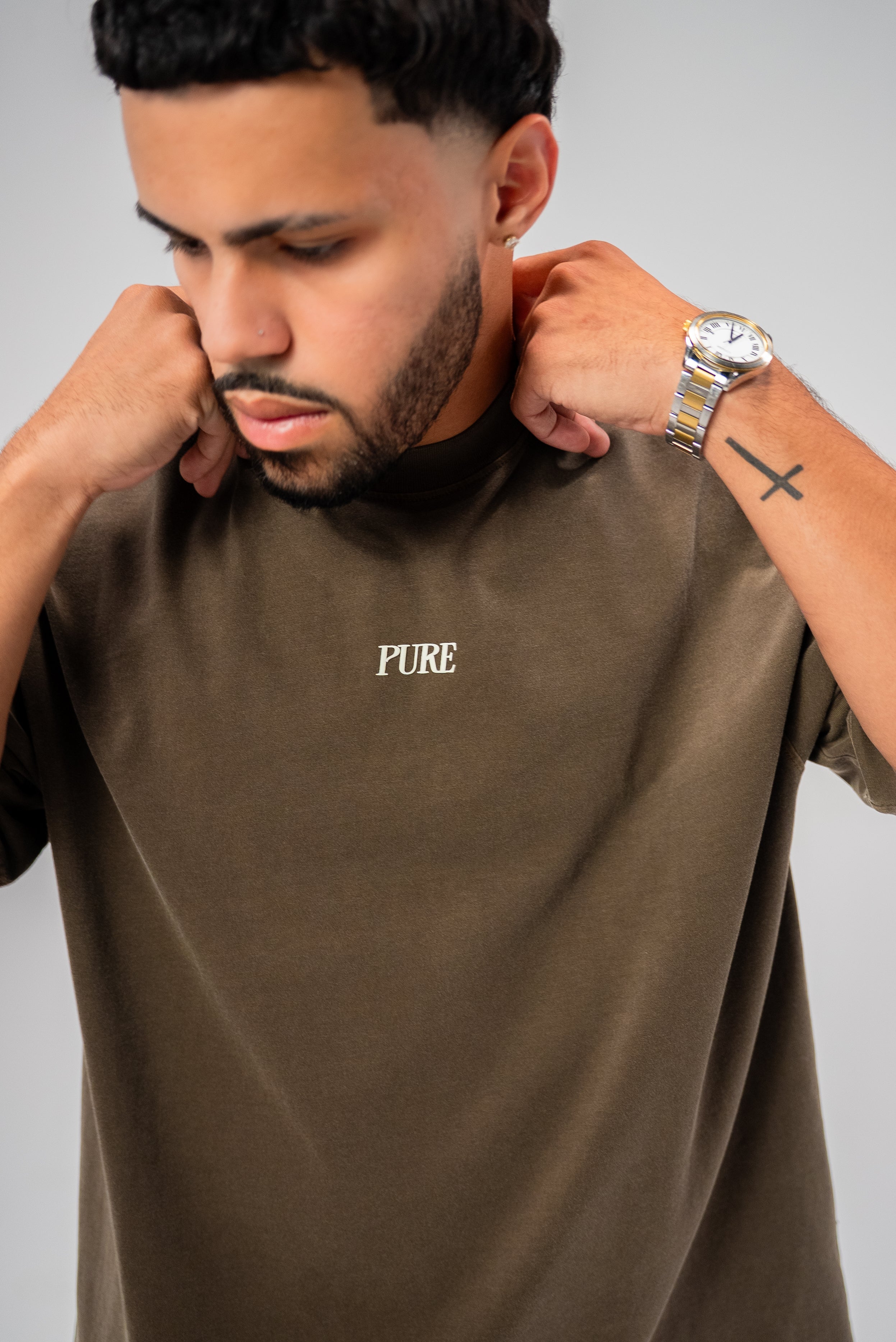 PURE Brown OS Logo Tshirt