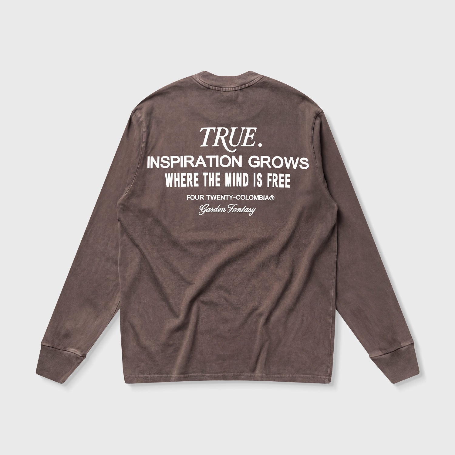 TRUE Garden LS Tshirt - Light Washed Brown