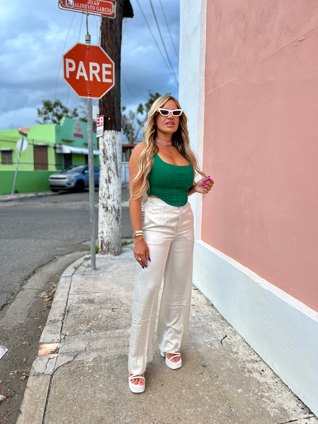 Pearl Satin Trouser