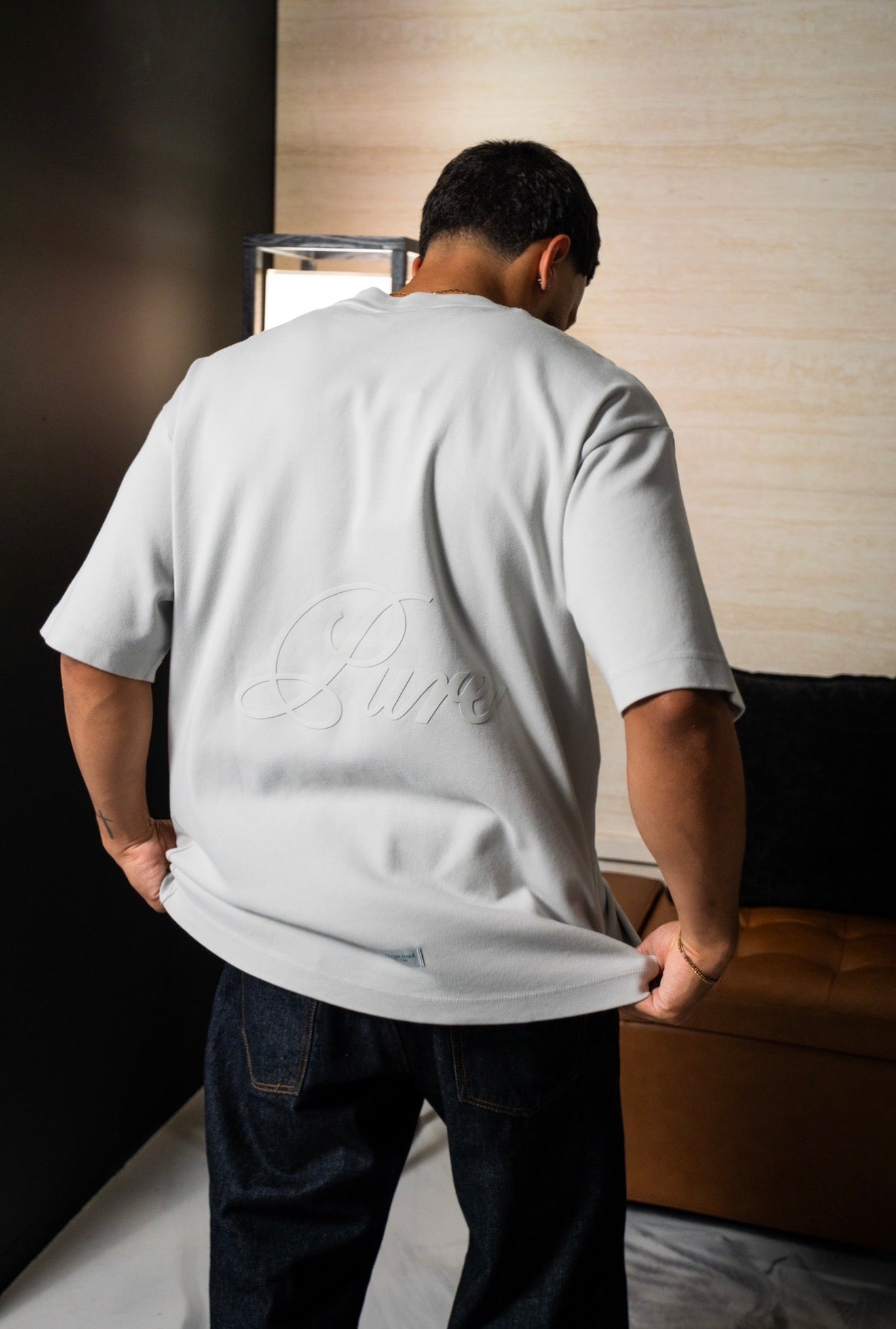PURE Gray Logo Tshirt