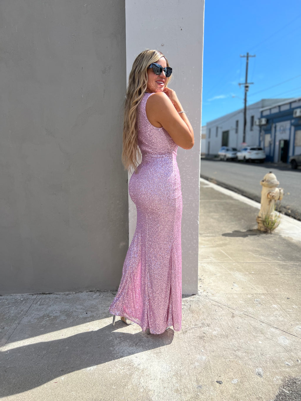 Pink Sequin Dress