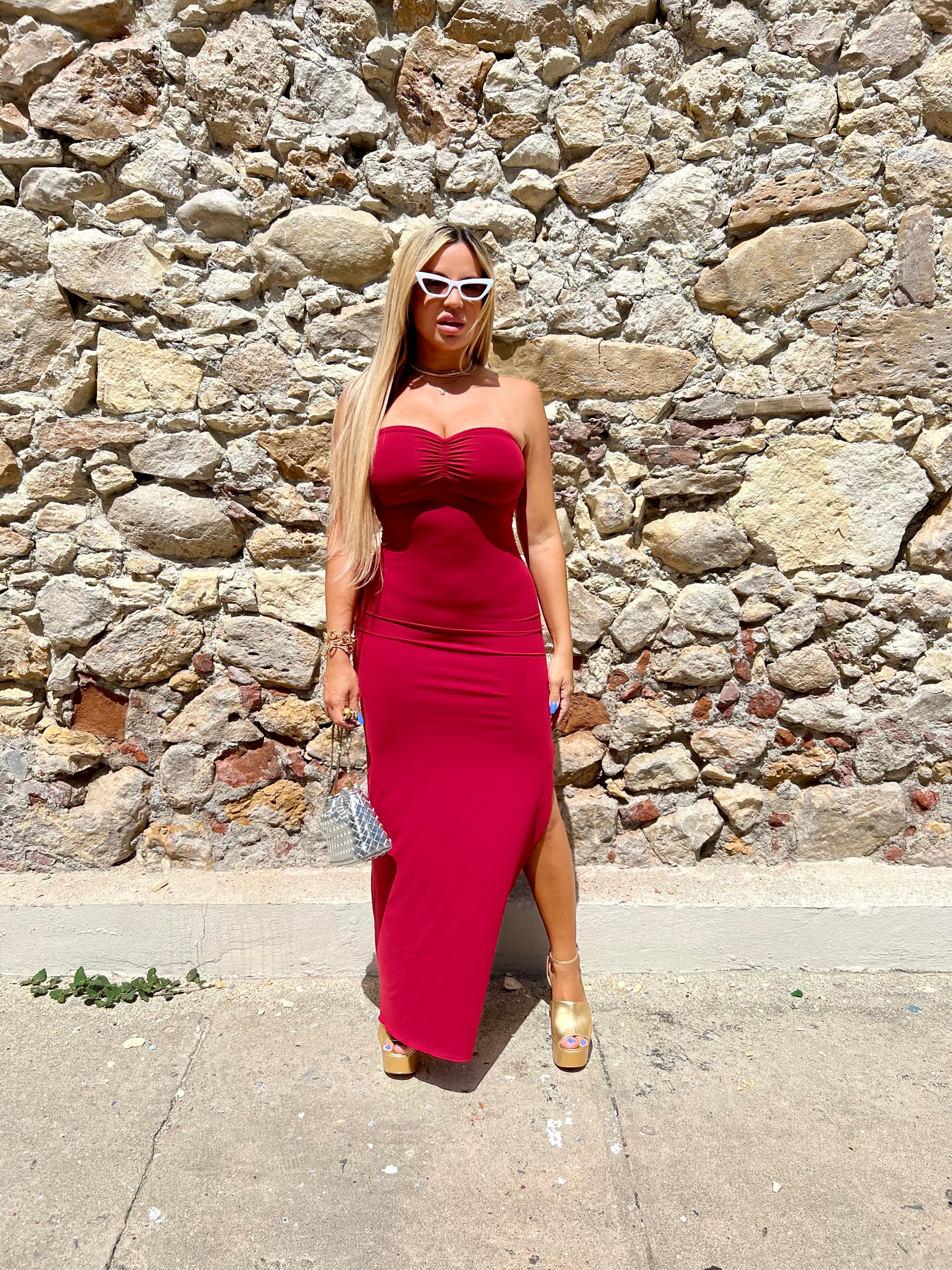 Cherry Slit Dress