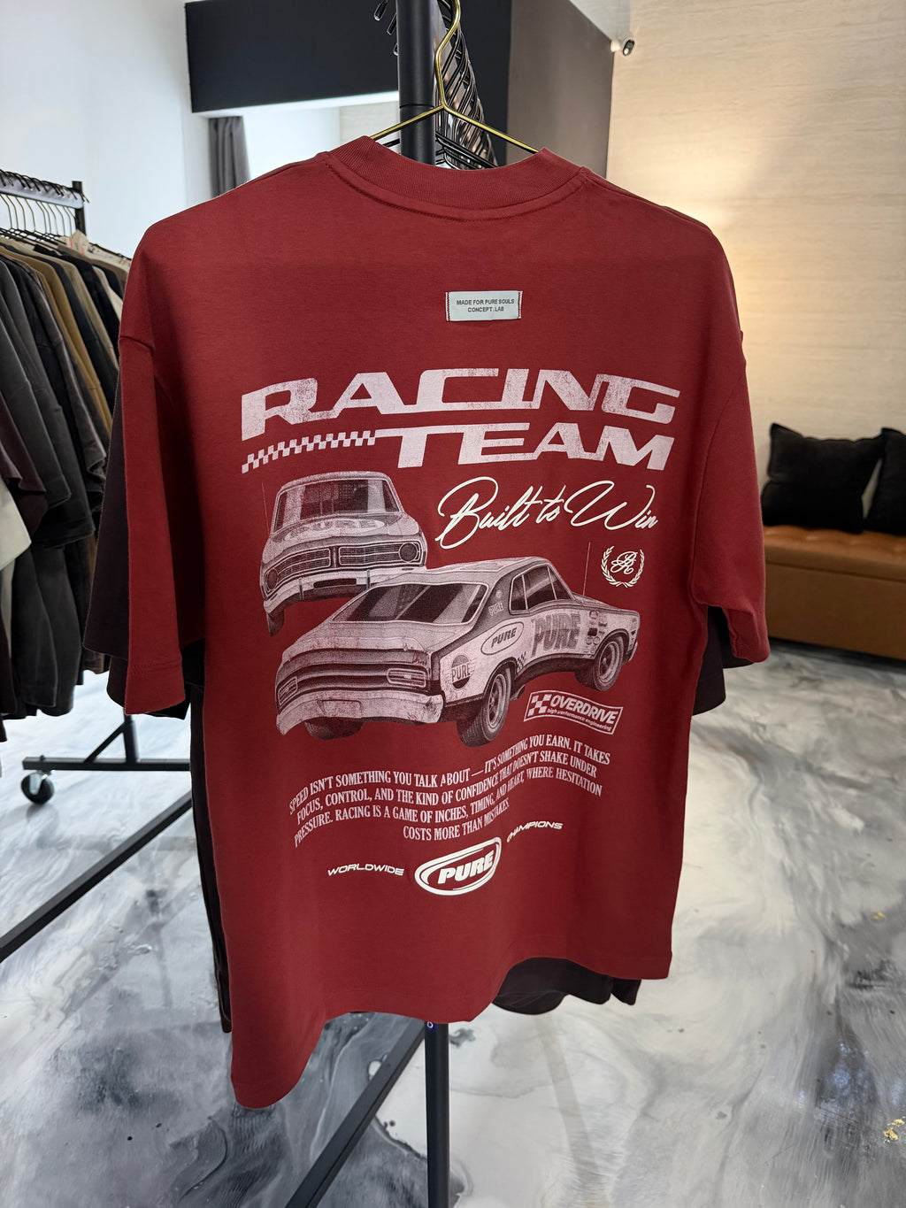 PURE Overdrive Burgundy Tshirt